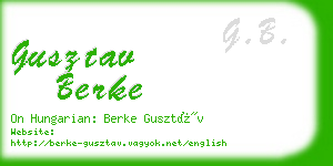 gusztav berke business card